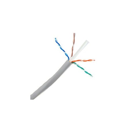 Swe-Tech 3C Bulk Cat6 Gray Ethernet Cable, Solid, UTP Unshielded Twisted Pair, Riser RatedCMR, Pullbox, 1000ft FWT10X8-021TH